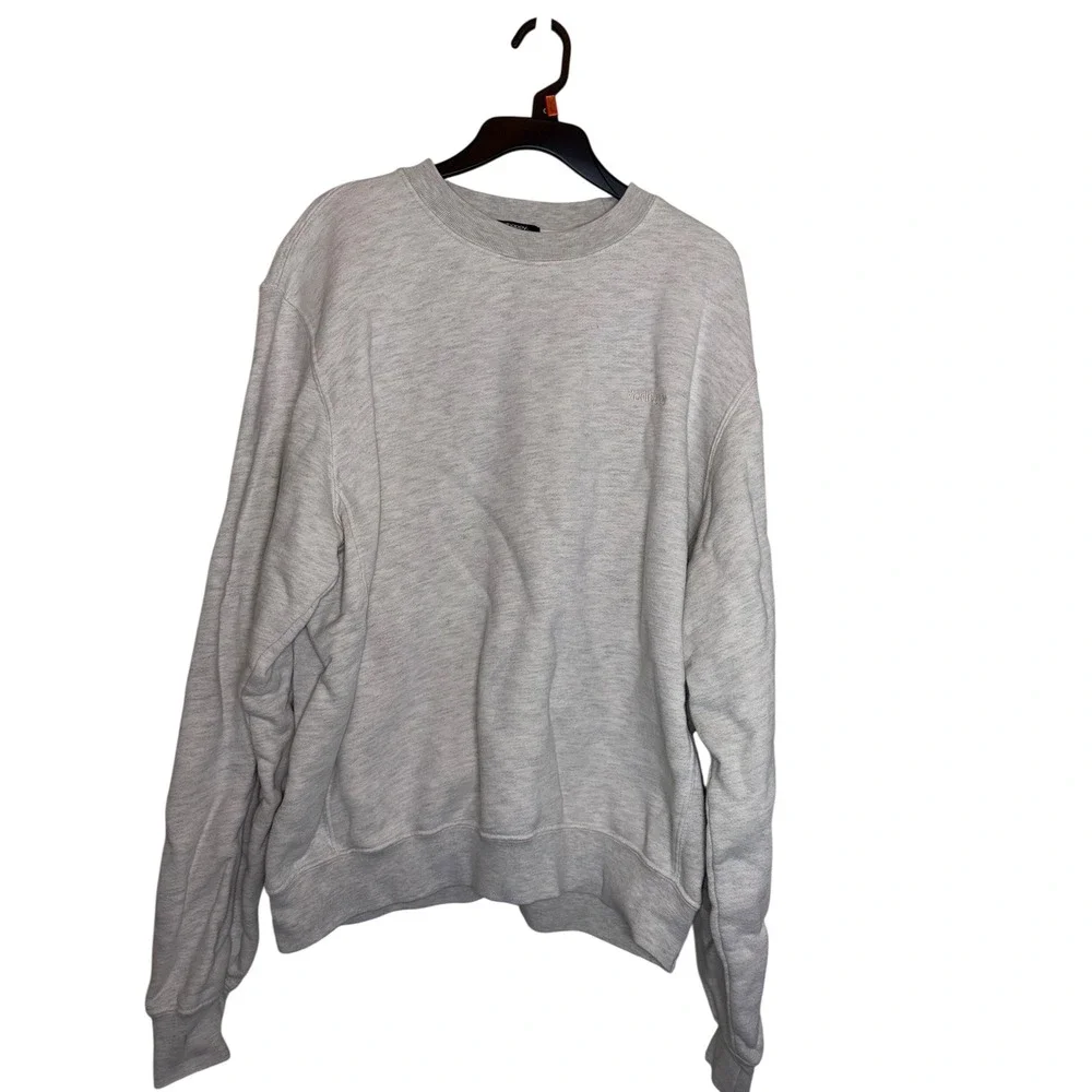 Madhappy Mens Heritage Crewneck Sweatshirt Heather‎ Grey Embroidered Logo Large